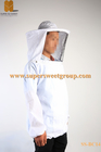 Cheaper Pirce White Beekeeping Suit BeeKeeper jacket with zipper+ Veil Hood