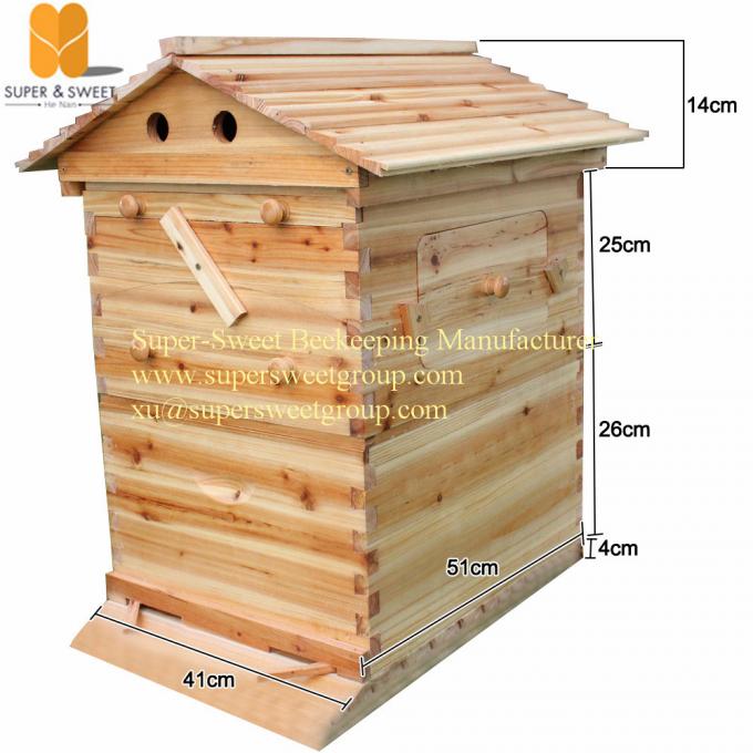 China beekeeping tools honey self-flowing bee hive/beehive with 7pieces frames