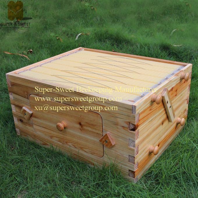 New style bee box automatic flowing honey bee hive wood with frame