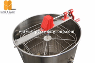 Manual 4 frames stainless steel honey extractor with honey gate and legs