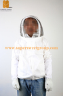 Professional Beekeeping Cotton  Bee Keeping jacket with zipper+ Veil Hood/overall
