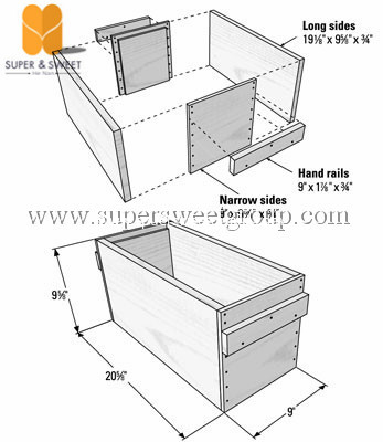 Polypropylene plastic Langstroth Nuc Box Beehive for Beekeeper