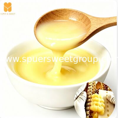 Organic Fresh Pure Royal Jelly High 10 HDA 2% Frozen Gelee Royale Liquid 1kg Package Factory Supply HALAL Wholesale Food Grade