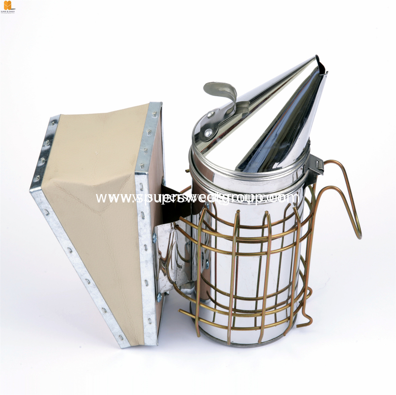 beekeeping supplies stainless steel leather bee smoker drive bees