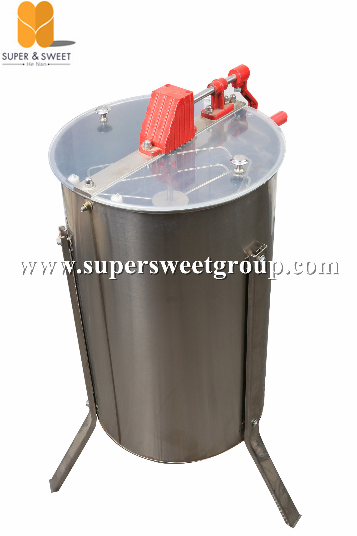 Beekeeping  tools Manual Stainless steel 3 frame honey extractor with gate and legs for beekeeper