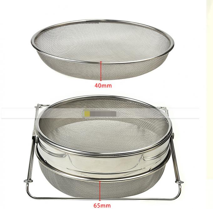 Food Grade 304 Double Sieve Stainless Steel Bucket Top Honey Strainer
